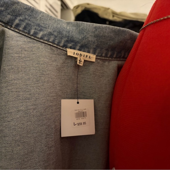 Women's Western Chic Denim Jacket with Fringe - Picture 5 of 5